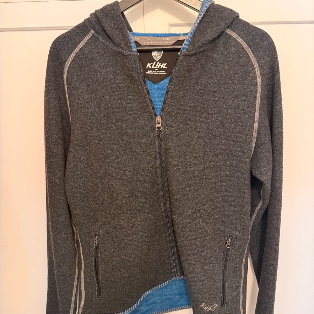 Kuhl Men's Charcoal Zip-Up Hoodie Sweater